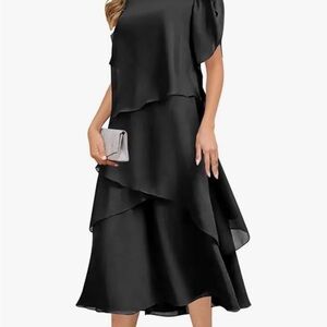 Elegant Black Layered Dress